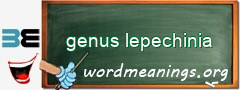 WordMeaning blackboard for genus lepechinia